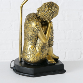Tafellamp - Boedha  - Goud - incl kap - 48cm - Ø 24cm