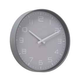 Wandklok - klok  - Ø 30 cm - Grijs -  Aluminium - Glas - Polypropylene Modern.
