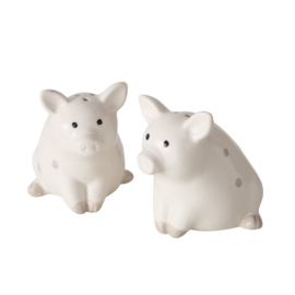Peper en Zout - stel - 2 set - Biggetjes - Varken - Huwelijk - Leuk Cadeau - Gezellig - 7x6cm.