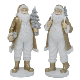 Kerstman - 2 set - Polyserin  - 32cm - Decoratie