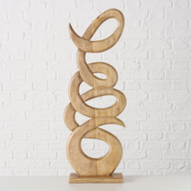 Staand object - Figuur - Mango Hout - Bruin  - 85x31x10  - Vensterbank decoratie.