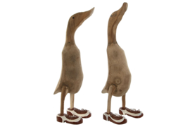 Eend - 2 set - Decoratie - Hout - Duurzaam - 43x28x14cm.