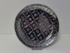 Schaal - Bord - Ø 26.5cm - aarde werk - Hoogte 5 cm - Zilver