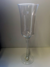 Windlicht - Vaas - op voet - 50Cm - Ø14.5cm - Glas - Helder