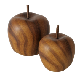 Appel - 2 set - Bruin - Keramiek - 14x11cm.