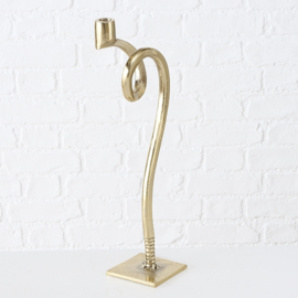 Kandelaar - 2 set - 39cm - 44cm - Aluminium - Krul - Goud