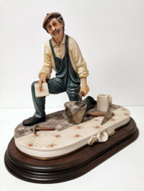 Beeld - tegel zetter - Kleurig - Principe - capodimonte - 30cm