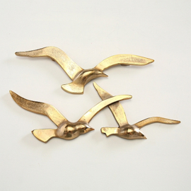 Wand - Decoratie - Vogels - Goud - 35 cm