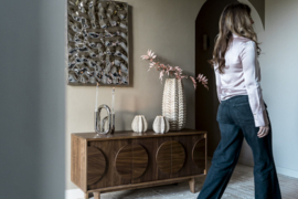 Vaas - Ø20x51cm - Keramiek - Beige - Sandy Wave L - Peri Living