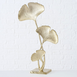 Staand object - Ginkgo - Bladderen - Goud  - 67x38x17 - Aluminium - Vensterbank