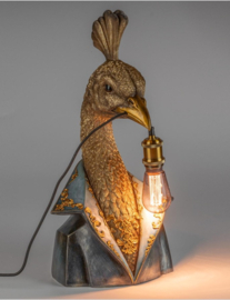 Tafellamp - Pauw  - Goud - 58x30x25cm - Unic - Dier - Baroque - Formano - Polyresin