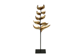 Kandelaar - plant model - 9 waxinehouder - Metaal - Goud - Zwart  - 102 cm
