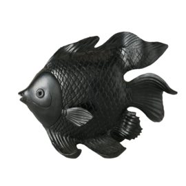 Vis - sier vis  - Kunststof- Decoratie - Zwart - 33x26x14cm