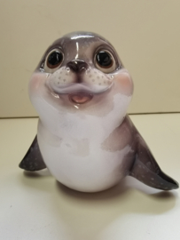 Zeehond - Zeedier - Grijs - Keramiek - Funny -  13x14x12cm - Decoratie