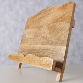 kookboek standaard - Mango Hout - 30x23x20cm - Bruin - Inklapbaar -  Naturel