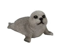 Zeehond - Kind - 30x20x15cm - Beeld - Decoratie - Buiten - Binnen - Polyresin