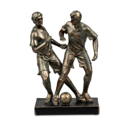 Voetballen - Mannen - Actie - Beeld - Bronz - 24x15cm