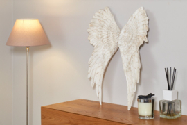 Engelen Vleugels - 2 set - Wanddecoratie - Muurdecoratie - Wit - 55x22x7cm.