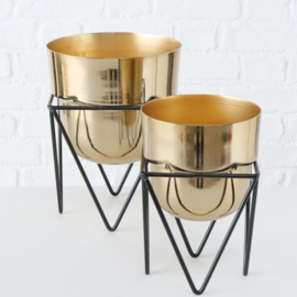 Plant houders- Goud - 2 set - 32/27cm.