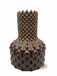 Vaas - Ø36x 46.5cm - Keramiek - Bruin - Living Diamond Marron - Peri Living