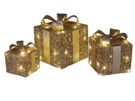 Decoratie Cadeau - 3 set - Verlichting - sfeervol