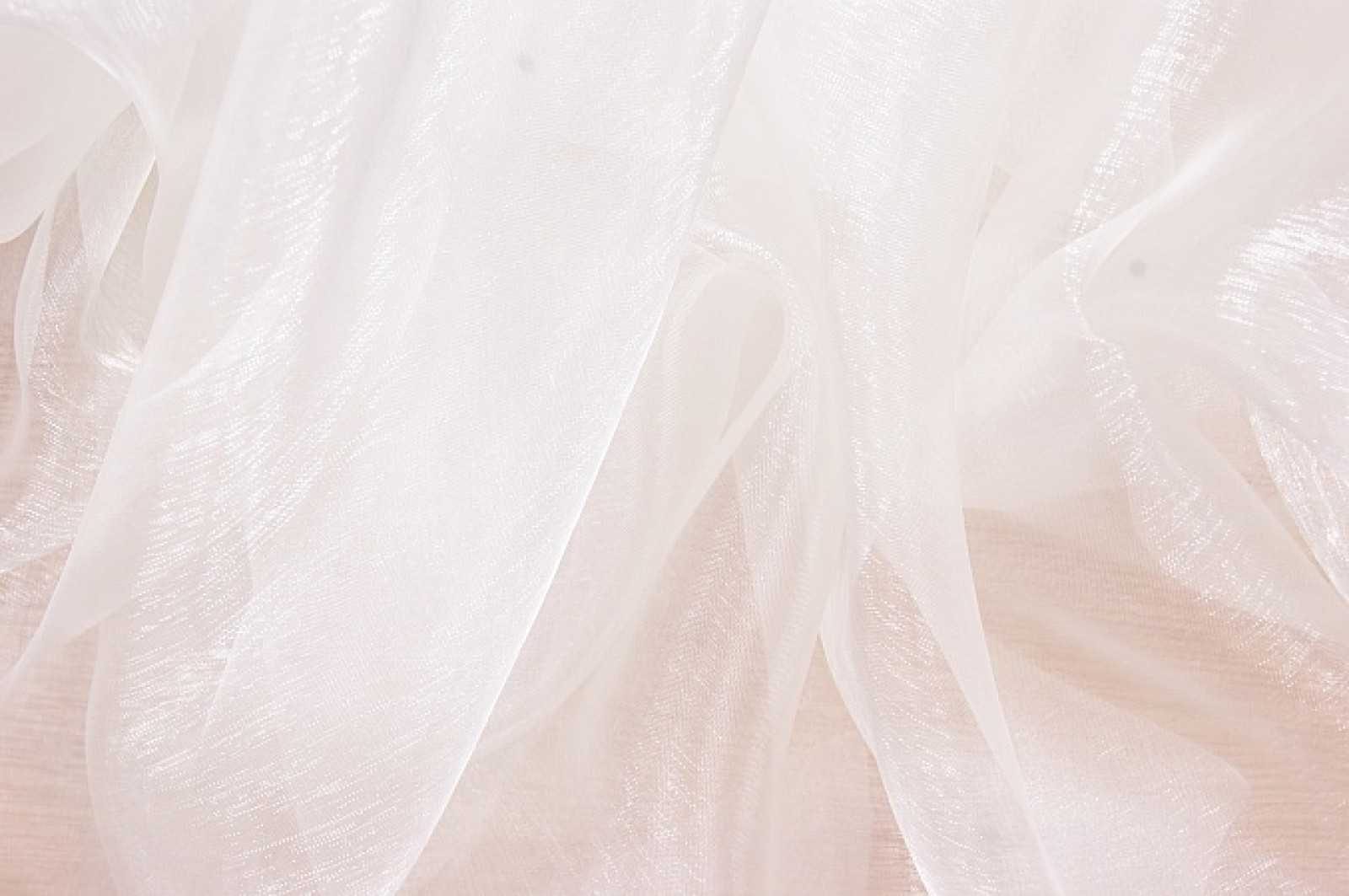 Decoratie doek - Decoratie stof - 3x1.5meter - Ivoor - Glans - 100% Polyester - Recycling