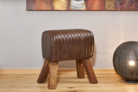 Hocker - Bruin - Hout - Mango - 46x53x30cm - Bok