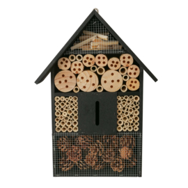 Insecten Hotel - 10x34x47cm - Hout - Zwart