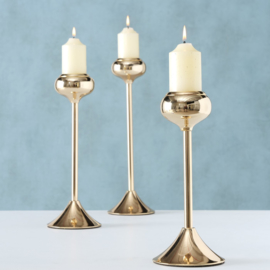 Kandelaar - 3 set - 37cm - Metaal  - Ø 11 cm - Goud