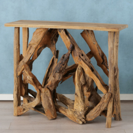 Site -Table - Tafel  - Hout -H80cm 98x33cm - Naturel