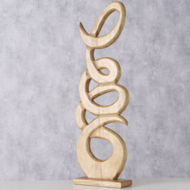 Staand object - Figuur - Mango Hout - Bruin  - 85x31x10  - Vensterbank decoratie.