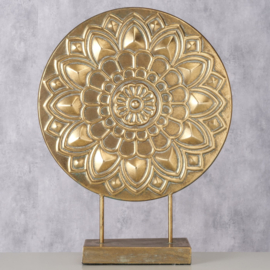 Raam decoratie - Huis decoratie - Aziatisch-Oosterse interieurstijl - Ø 49cm  - Breed 12 cm - Metaal - Goud