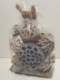 Decoratie - Decoratie materiaal - Grijs - Bollen - Ballen - Diverse - Duurzaam