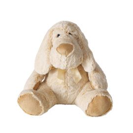 Hond - Knuffel - 30x28x30cm - Goud - Pluche - Aaibaar