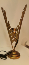 lamp - Waai Blad  -Antiek  Goud - 58cm .