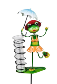 Regenmeter - Tuin prikker - Kikker - 90x14cm - Groen - Sfeer - Meeting: mm/m²