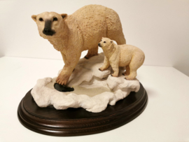 Beer - ijsbeer met jong - Wit - Country Artist - 33cm