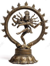 Bronzen Hindoestaanse danseres beeld