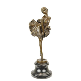 Elegant ballerina bronzen beeld