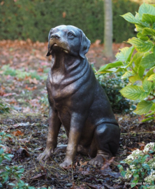 Rottweiler hond bronzen beeld