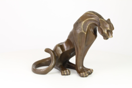 Bronzen jaguar beeld abstract model