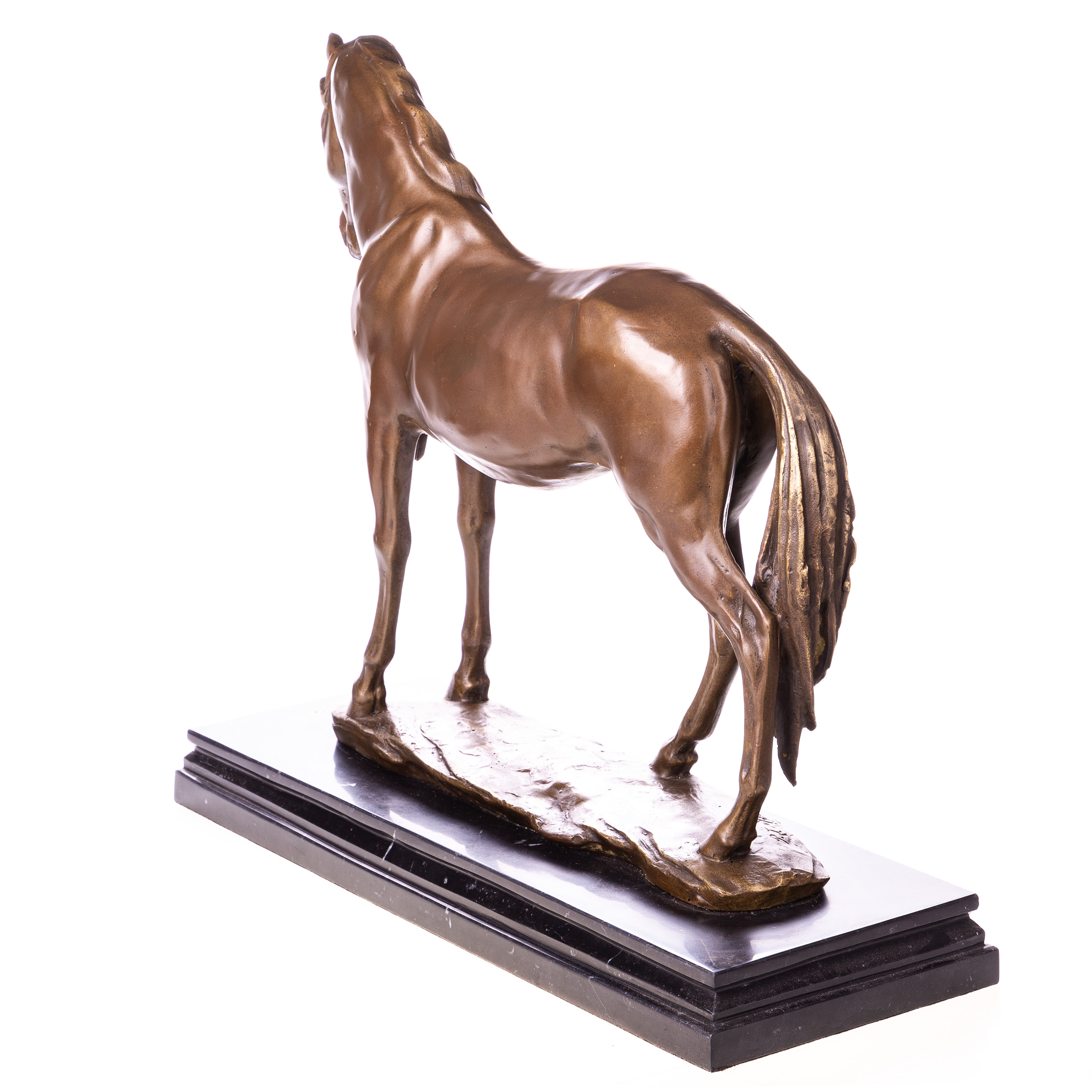 Bronzen merrie paardenbeeld
