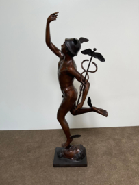 Bronzen Mercurius Hermes 163 cm hoog