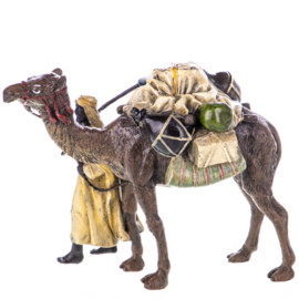 Arabische kamelendrijver brons beeld