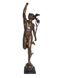 Bronzen Mercurius Hermes 163 cm hoog