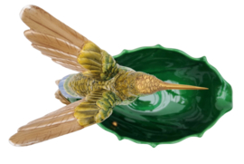 Kolibrie porselein bronzen schaal