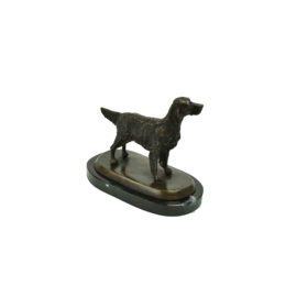 Ierse setter hond bronzen beeld
