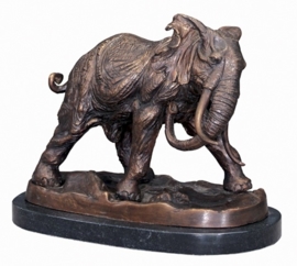 Bronzen oude olifant beeld