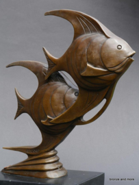 Bronzen Altorf maanvissen beeld