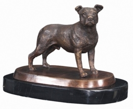 Staffordshire bulterriër brons beeld